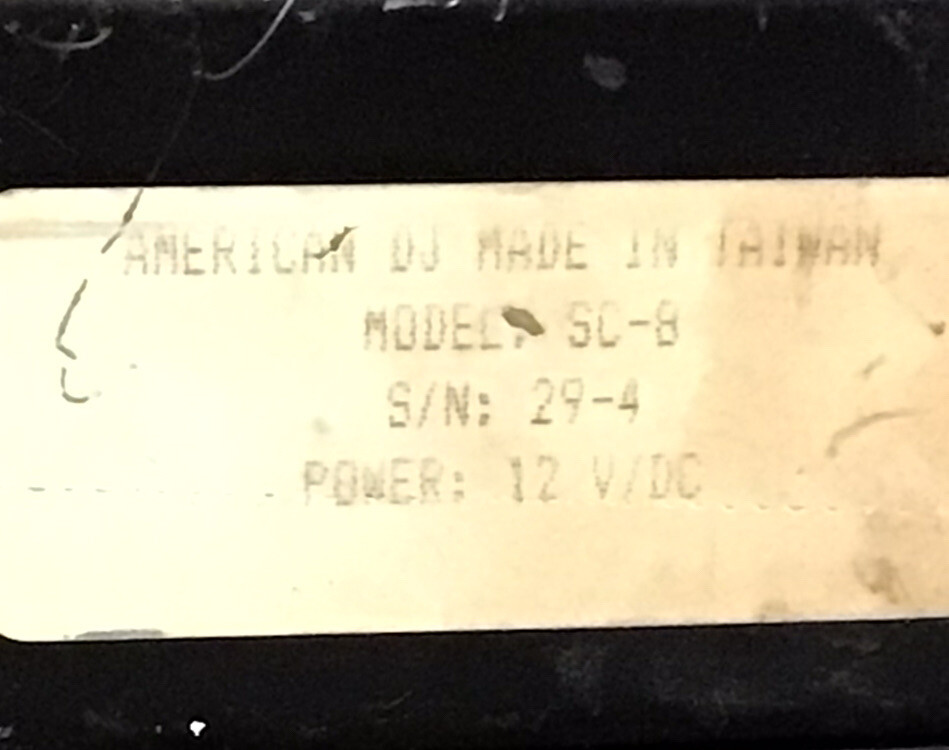 American DJ Professionals SC-8 Switch Controller Serial 29-4