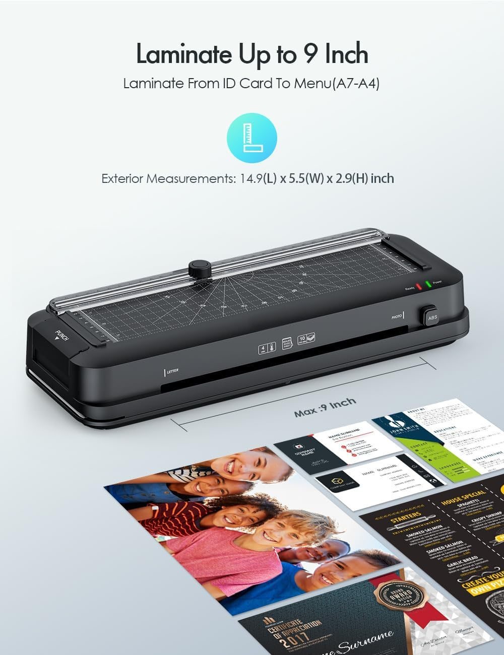 Plastificadora de 23 cm para profesores y el hogar: Plastificadora antiatascos t