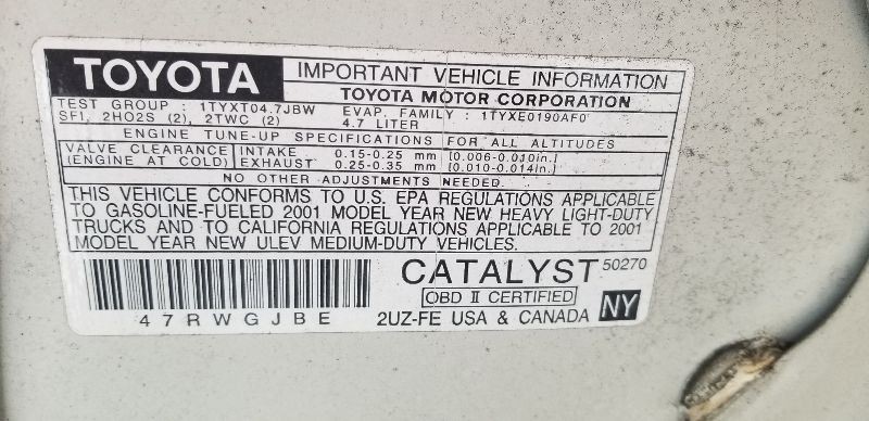 01-02 TOYOTA SEQUOIA CHASSIS ECM (4X4 CONTROL) CONTROL MODULE ASSEMBLY