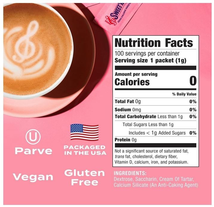 Sweet'N Low Zero Calorie Sweetener Packets, 100 Ct,