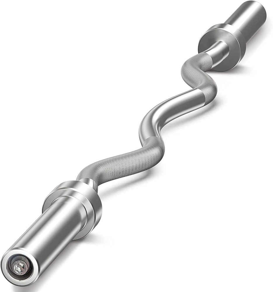 EZ Bar Curl Barbell 4ft, 330LB for Biceps Strength Training