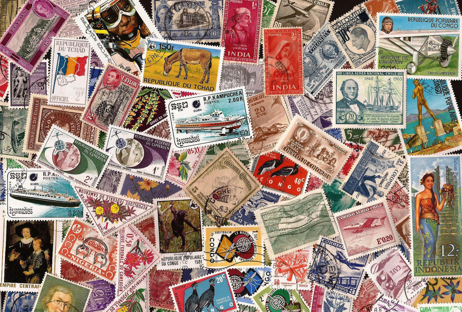 W250, 250+ Worldwide Stamps, Minimal Duplication, Great Variety!