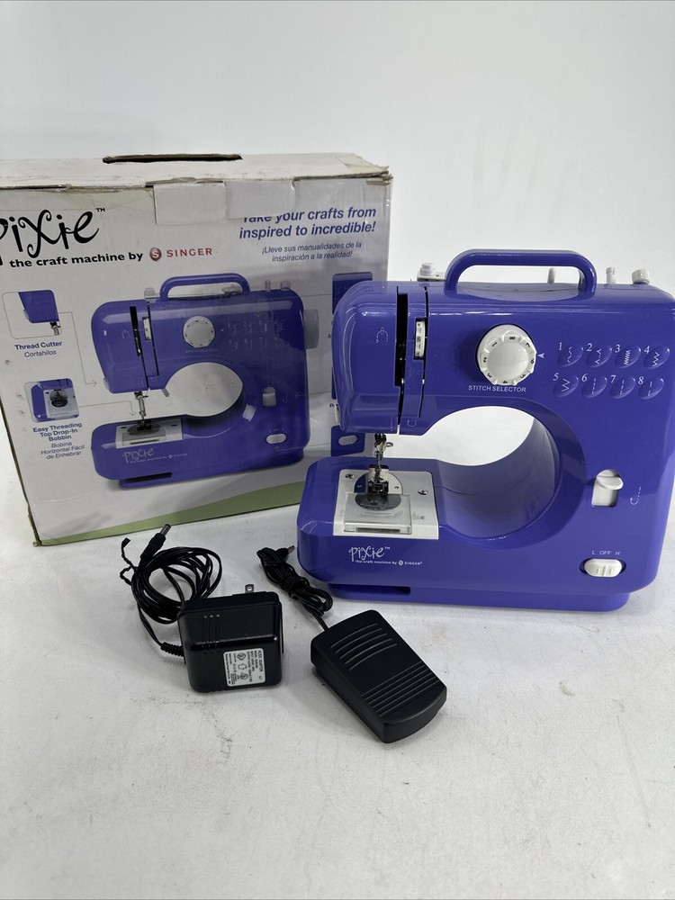 Pixie the Craft Machine by Singer Sewing Machine W/box TESTED with AC and Pedal