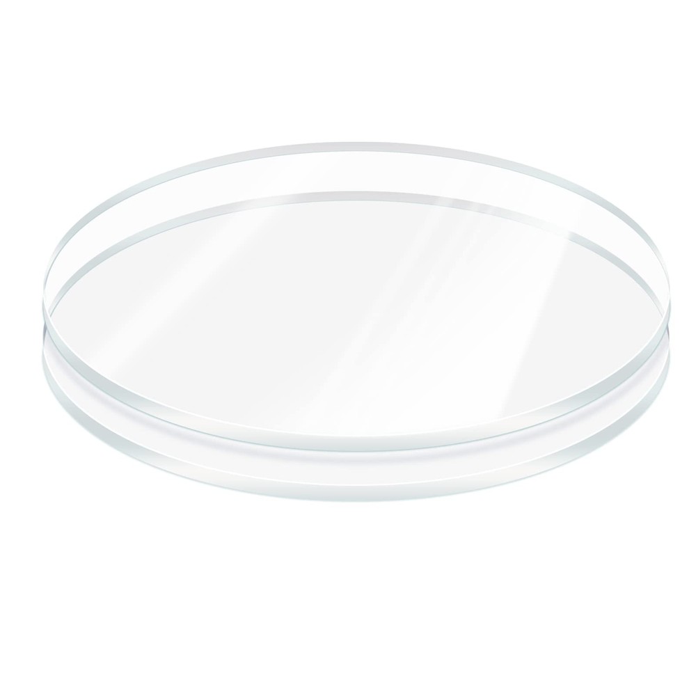 2 Pieces 1/8‑Round Plexiglass Sheet 8″ Clear Acrylic Cake Disk/Backdrop
