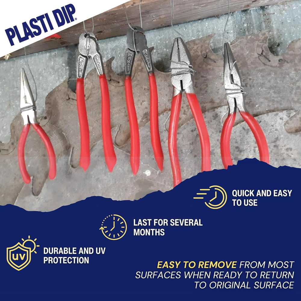 Red Liquid Rubber Dip Can - 14.5 Oz Peelable Coating for Tools & DIY Projects