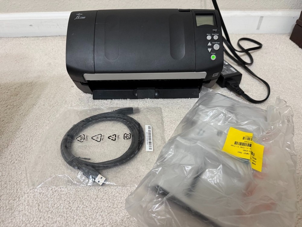 Fujitsu fi-7160 Duplex Scanner w/ USB, Power  & Output Trays_