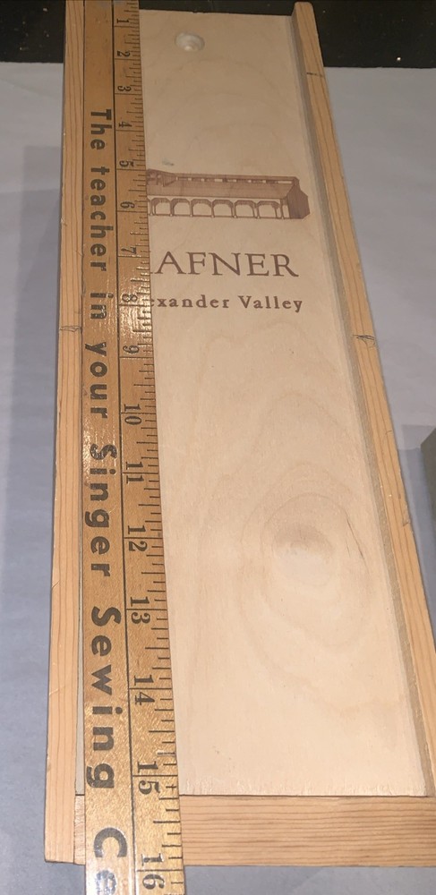HAFNER Alexander Valley Winery EMPTY Wine Box With Slide Cover