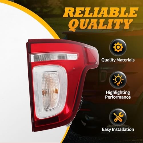 Tail Light Assembly Compatible with 2011-2015 Explorer Passenger Side Right