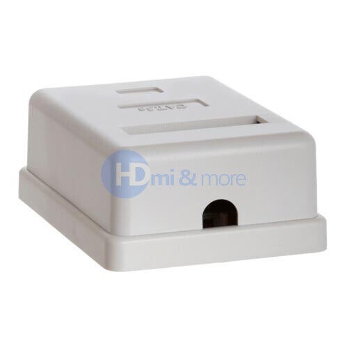 4x Single Hole Surface Mount Box Keystone Jack Cat5 Cat5e 1 Port