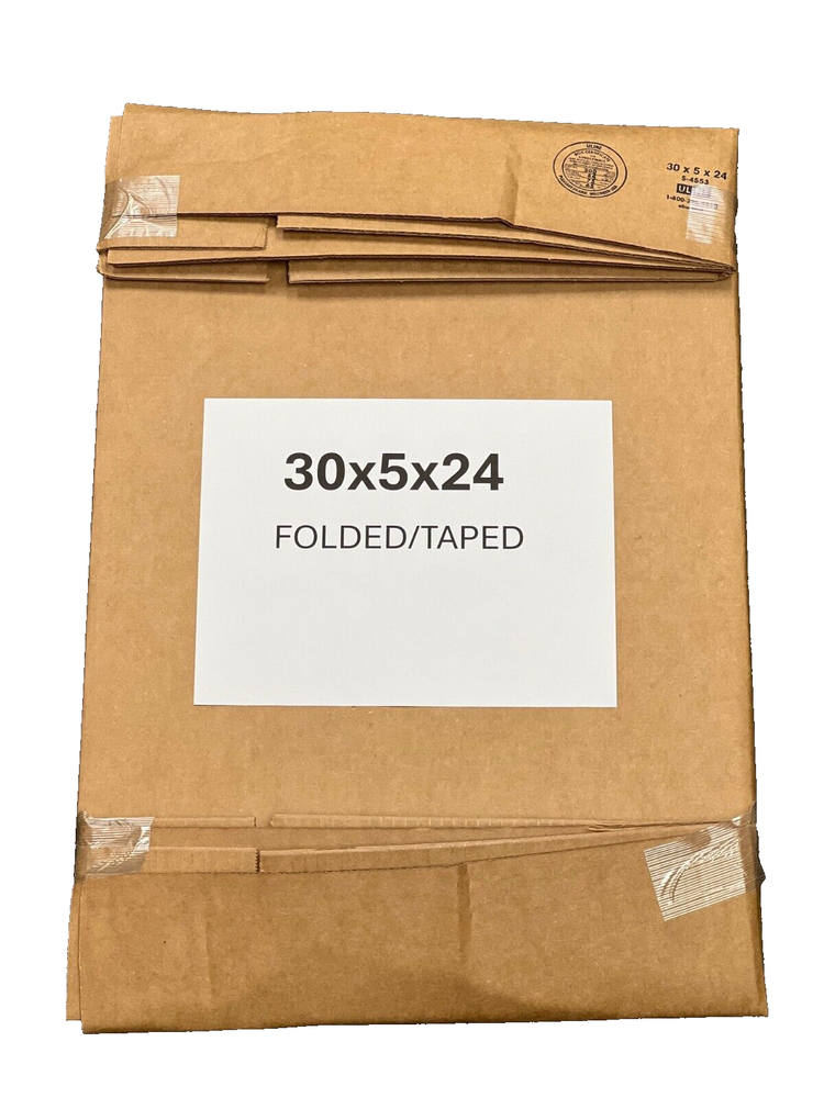 30" x 5" x 24" Cardboard Corrugated Box - SIDE LOADING