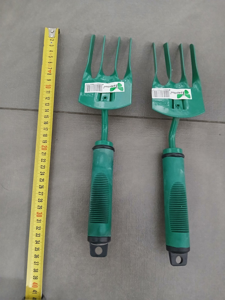 Lot 2 Green Bow Tie Gardening Fork 4 Tooth