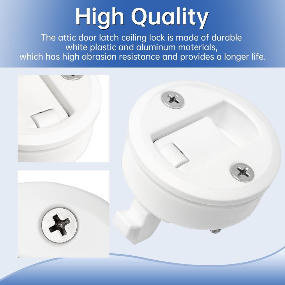 36-62 Telescoping Attic Ladder Latch Compatible with Werner White