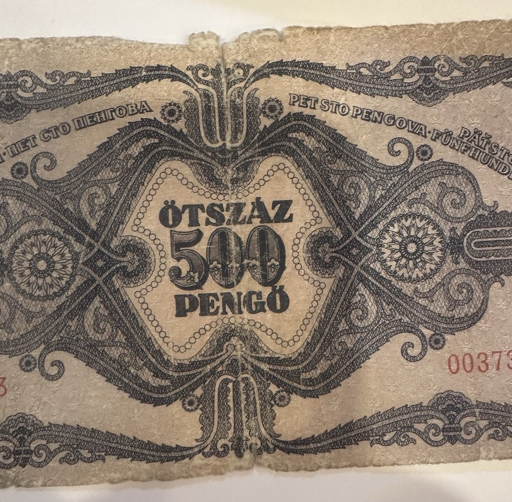 1945 Banknote Hungary (Kingdom) 500 Pengo