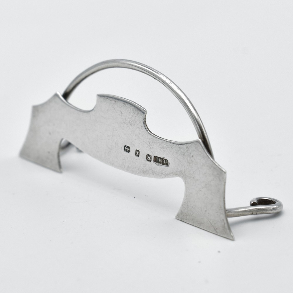 Antique Solid Silver Menu Place Holder 1897 Victorian