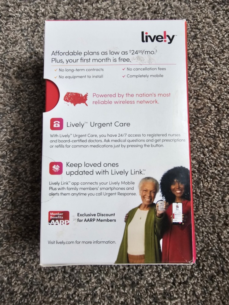 Lively Mobile Plus Call Response Medical Alert Device NEW!