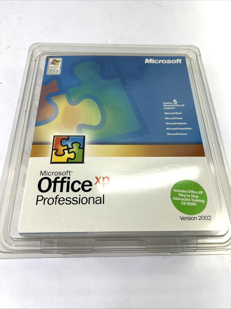 Microsoft Office XP Professional 2002 CD NEW Sealed Retail Full Vers. Word Excel