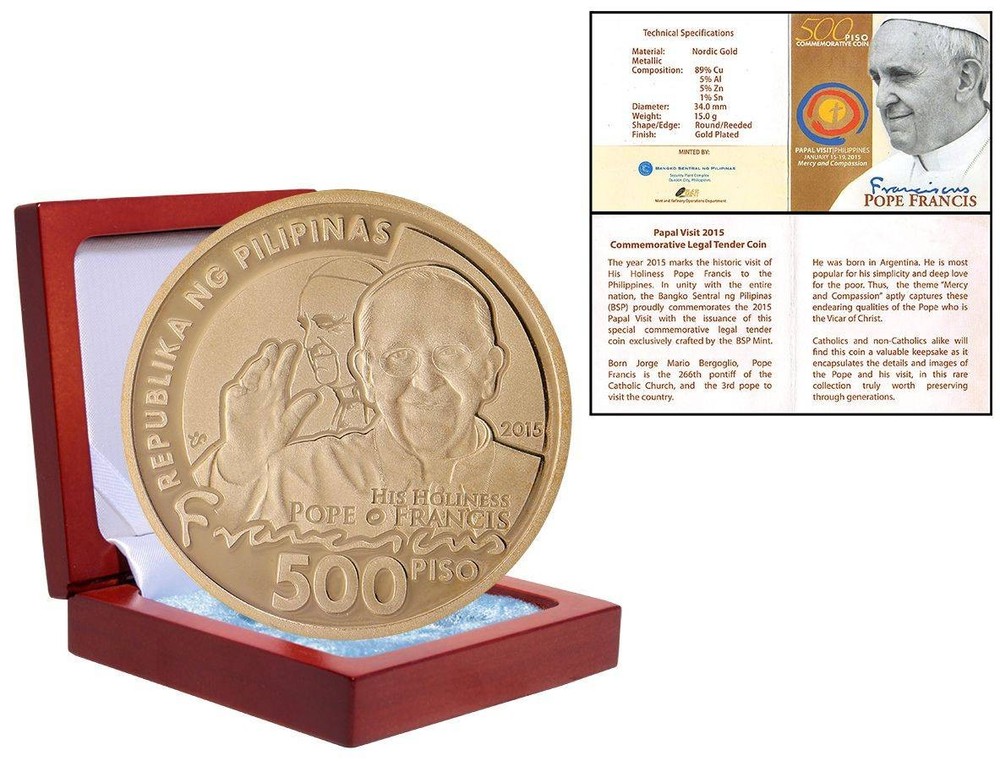 Philippines 500 Piso, 2015, KM #291, Mint, Commemorative, In Box