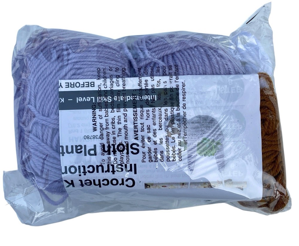 Crochet Kit Sloth Planter New Sealed Intermediate Skill Level