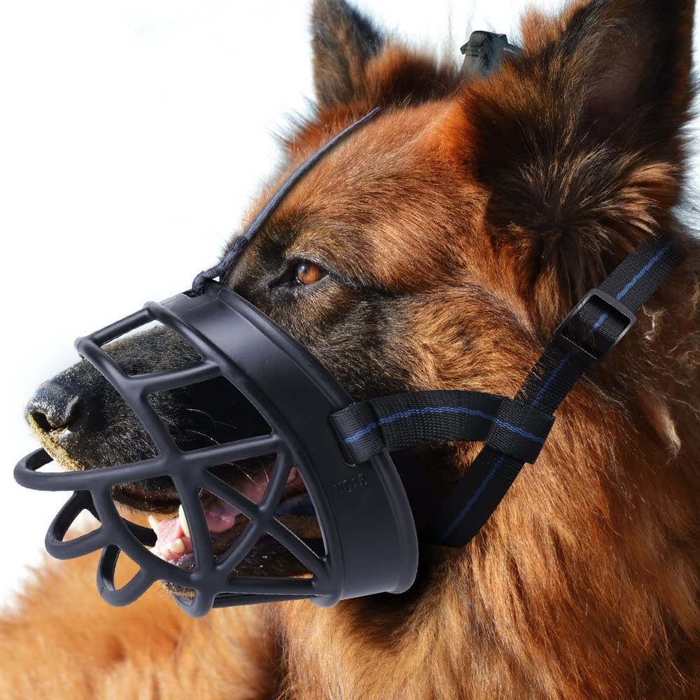 Dog Muzzle, Breathable Basket Muzzles for Small, Medium, Large and X-Large Do...