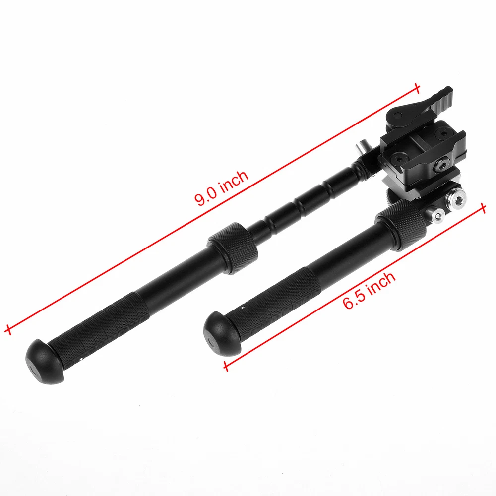 Adjustable 6-9 Inch Rifle Bipod Quick Detach 20mm Picatinny Rail Mount