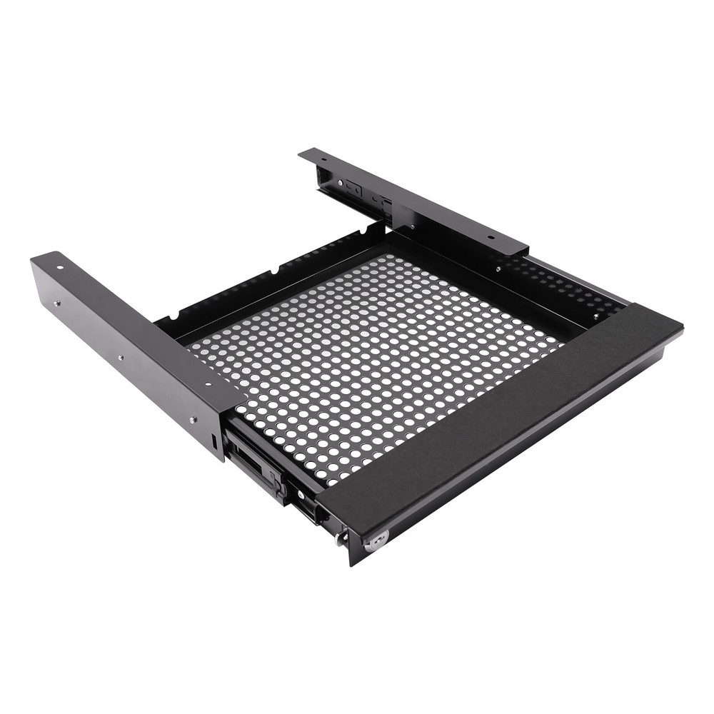 14” Modern Sliding Pull-out Drawer Storage Organizer for Standing Desks Black