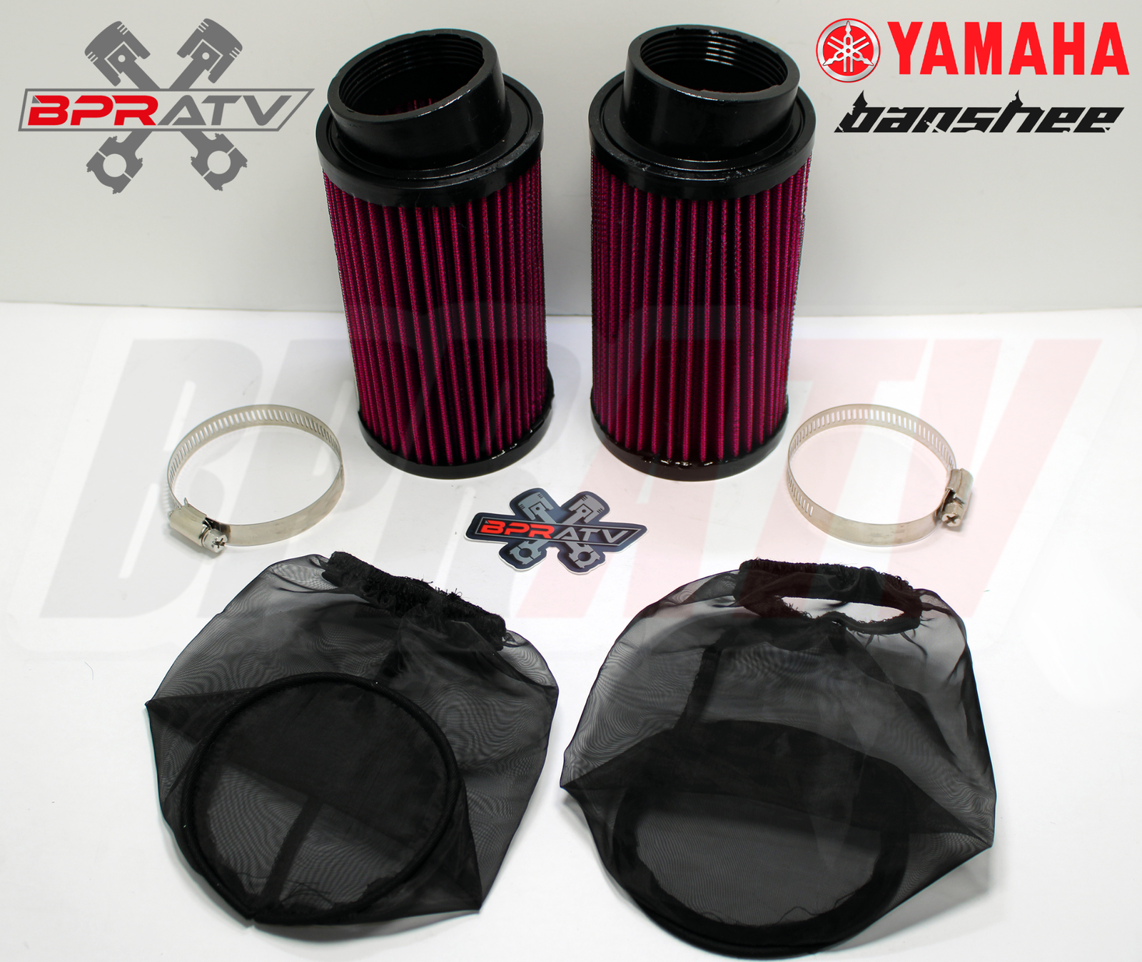 Yamaha Banshee K+N Style PWK 33 34 35 35mm Carbs Air Filter Pods OUTERWEARS Pair
