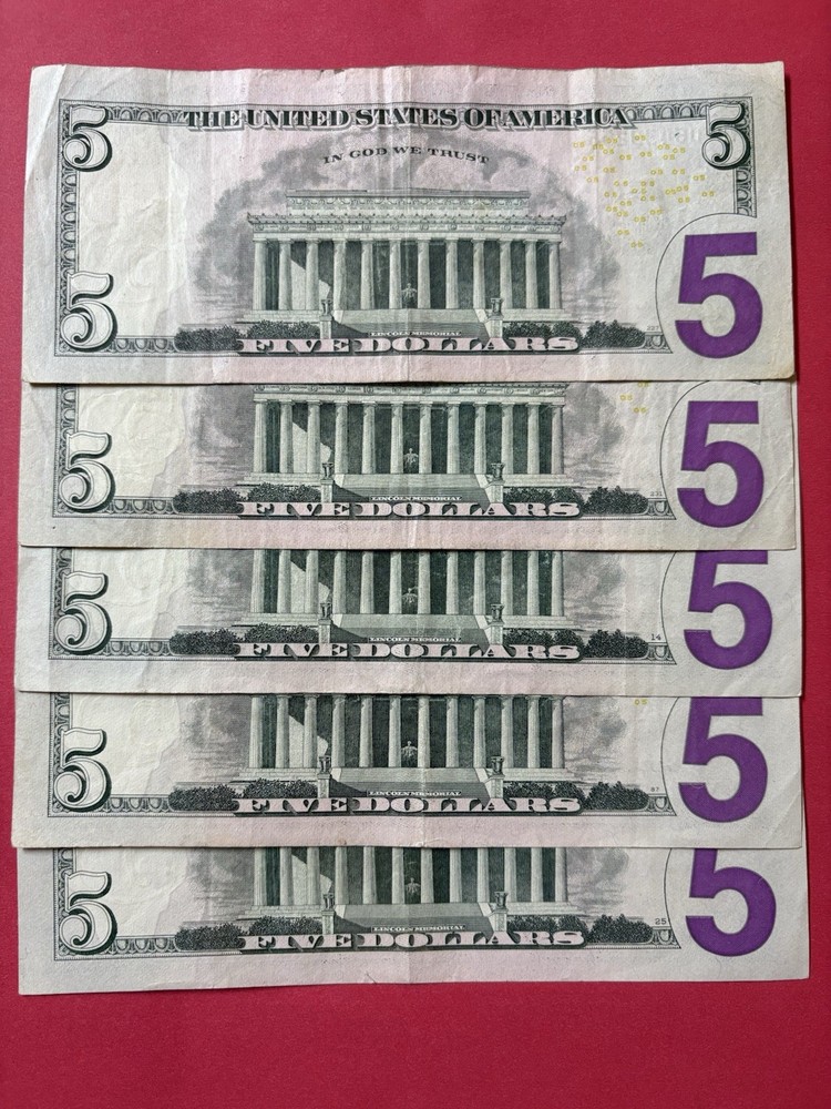 One Replacement ☆ Star ☆ Note $5 Five Dollar Bill ☆ Fancy Serial Number
