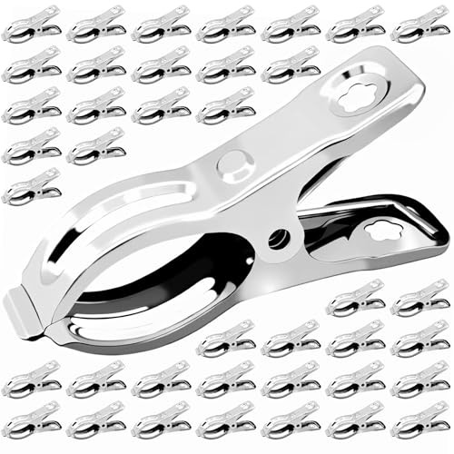 BESTEEL Upgraded 40 PCS Garden Clips, Greenhouse Clamps 100% Stainless 40PCS