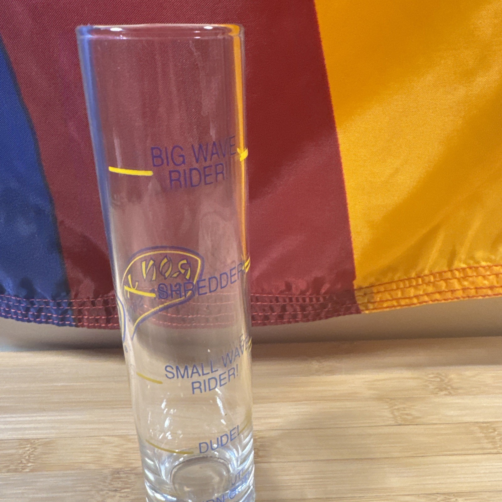 Ron Jon Surf Shop Tall Shot Glass Souvenir 7.5 inches tall