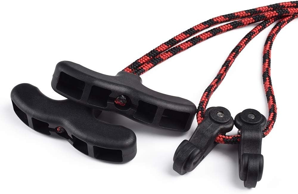 Crossbow Cocking Aid - Red & Black Rope String Puller with Double Handles