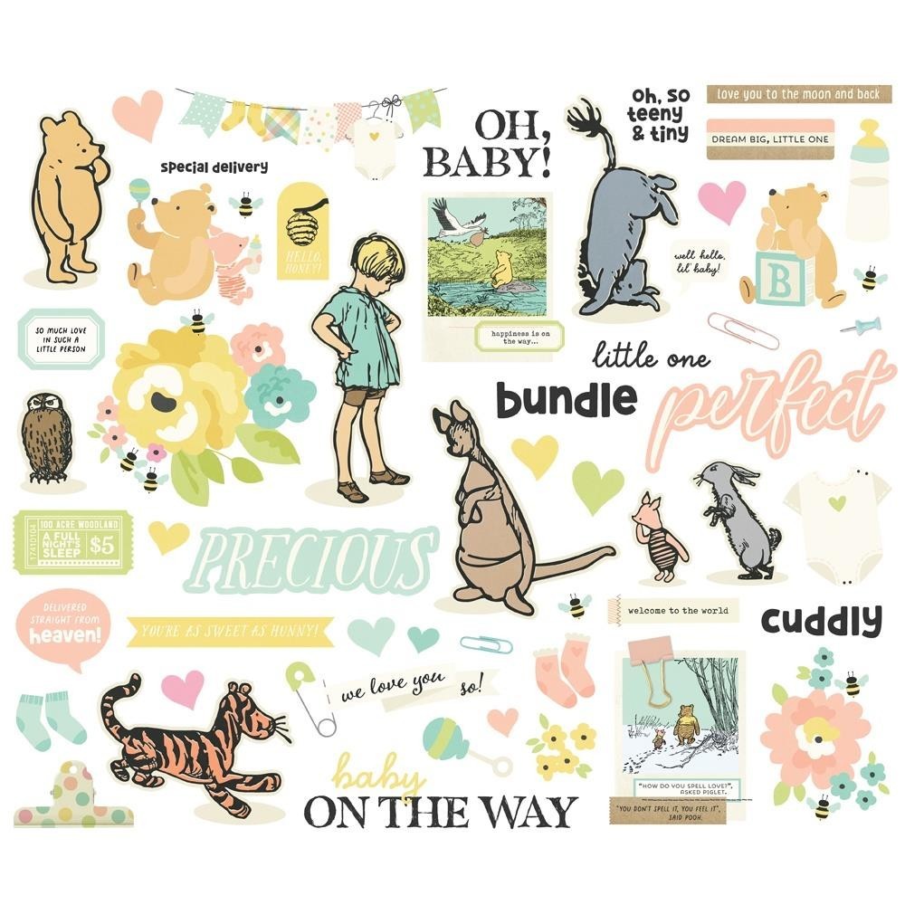 Crafts SS DieCuts Bits Pieces Pooh Baby Eeyore Tigger Christopher Robin Bundle