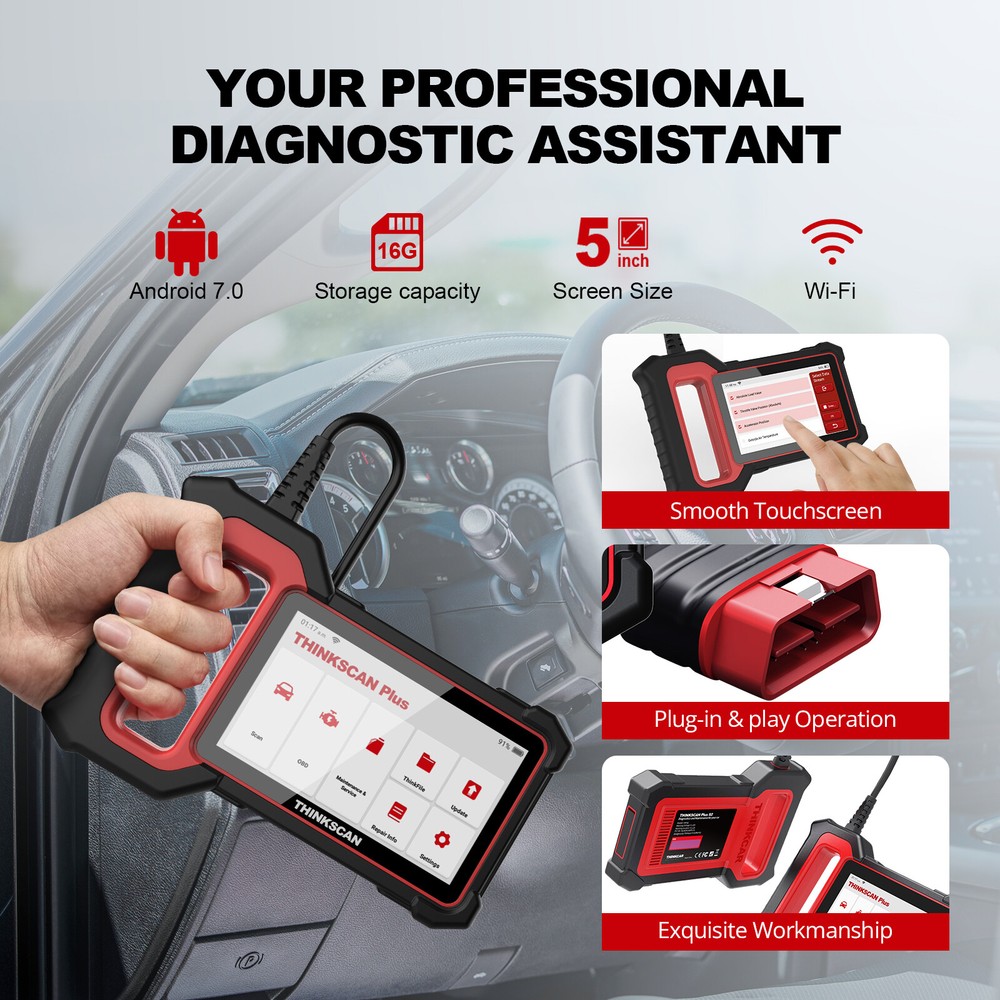 Thinkscan PLUS OBD2 Scanner Diagnostic Scan Tool ABS SRS BCM Transmission Engine