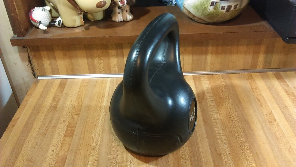 15lb Kettleball,black,vg!
