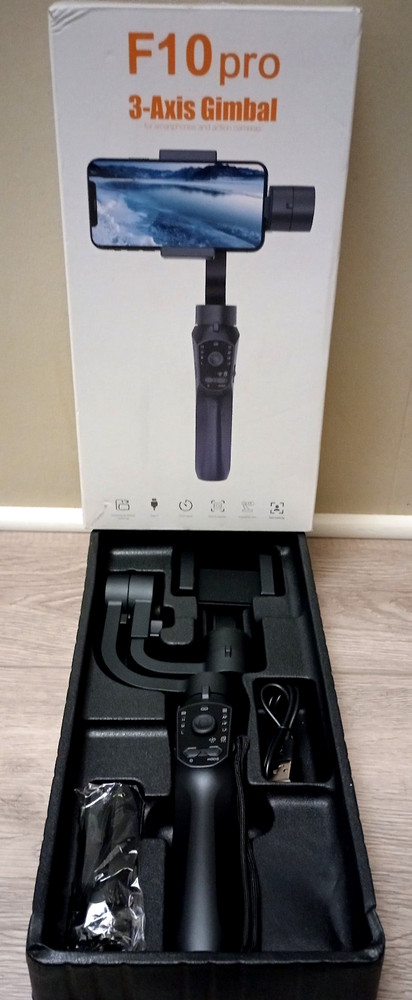 F10 PRO 3-Axis Gimbal Stabilizer Foldable Handheld for Smartphones & Action Cam