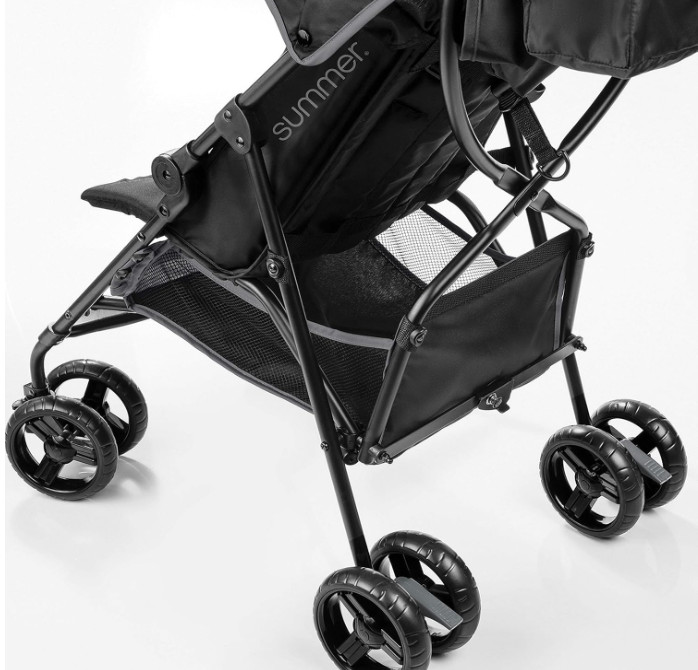 Summer 3D Mini Stroller – Lightweight, Compact, Multi-Position Recline, Gray