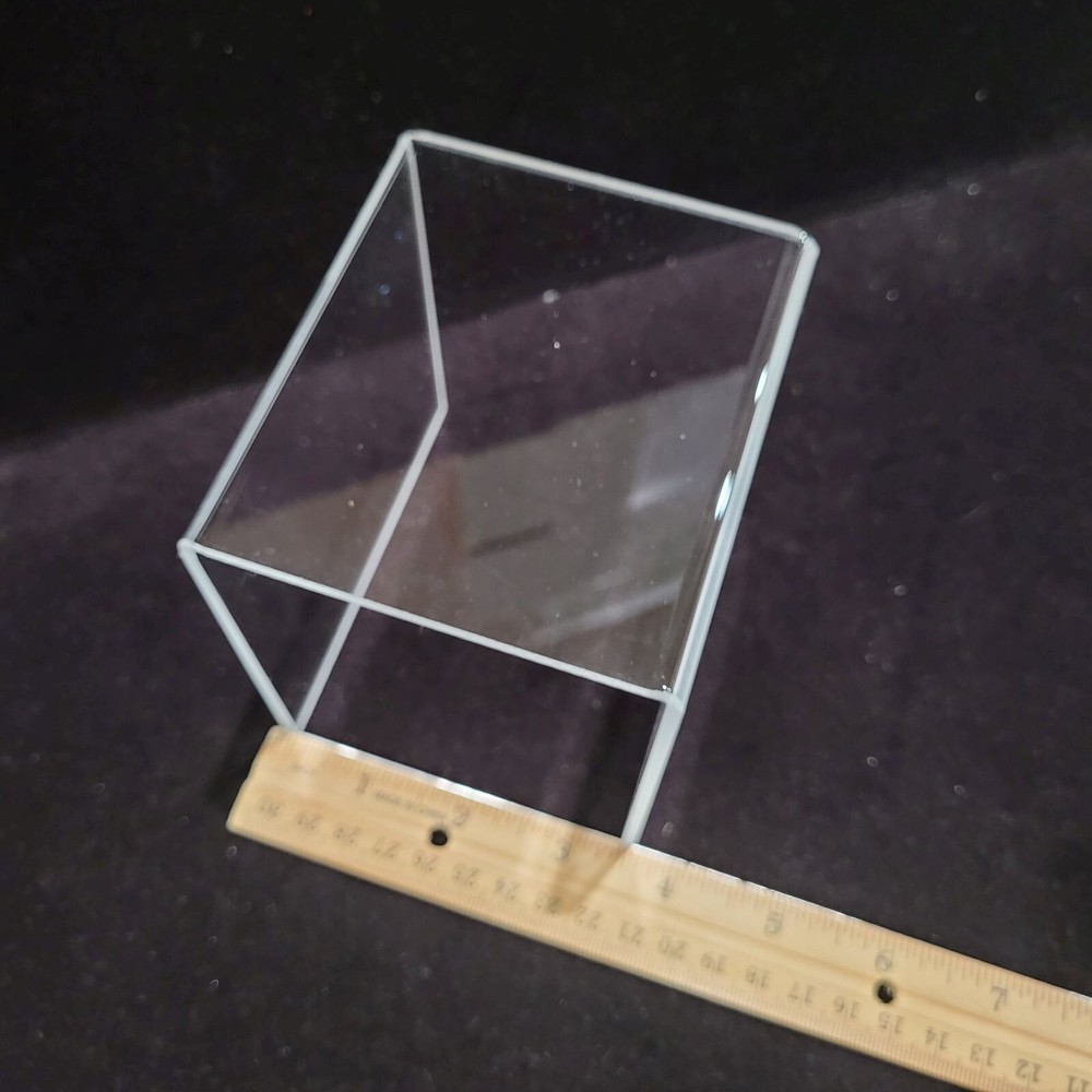 4" Riser Display Showcase Stand Acrylic Plastic 3 Sided Riser NEW -Qty Discounts