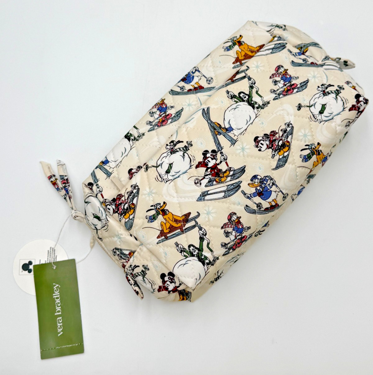DISNEY Vera Bradley Ski Weekend Mickey and Friends Medium Cosmetic Bag Make Up