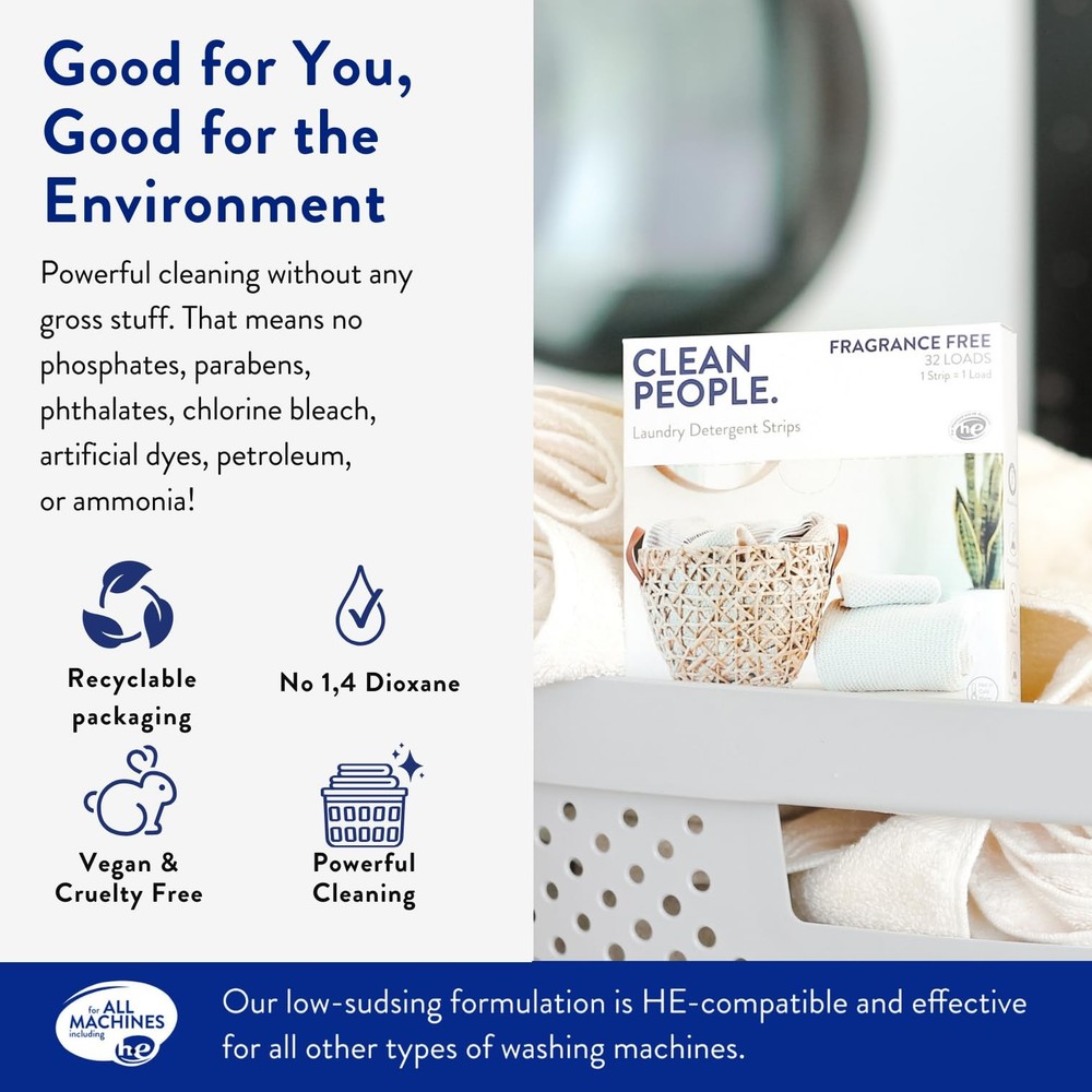 The Clean People Laundry Detergent Sheets - Soap - Ultra 96 Count