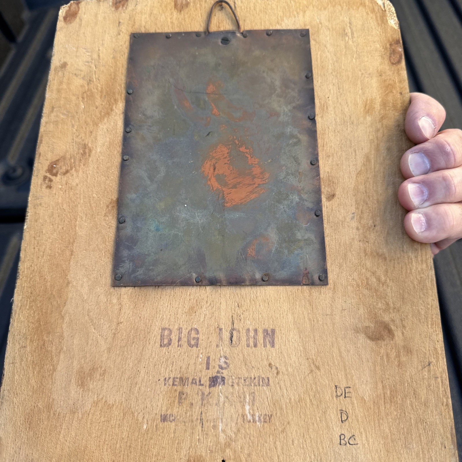 Vintage Brass Post Office Door Plaque-Col. Westover Incirlik AB Turkey