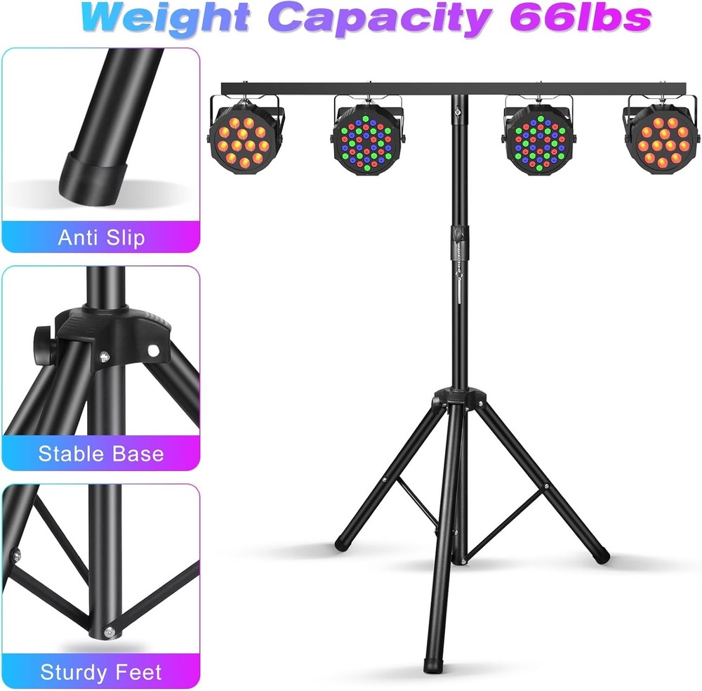 Light Stand Tripod with Crossbar for Stage Party