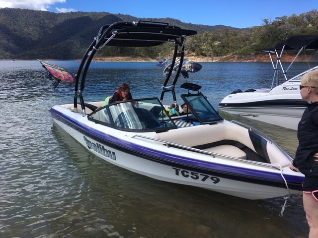 Reborn LaunchX Boat Wakeboard Tower Black Coated Plus Pro Flat Tower Bimini Pkg