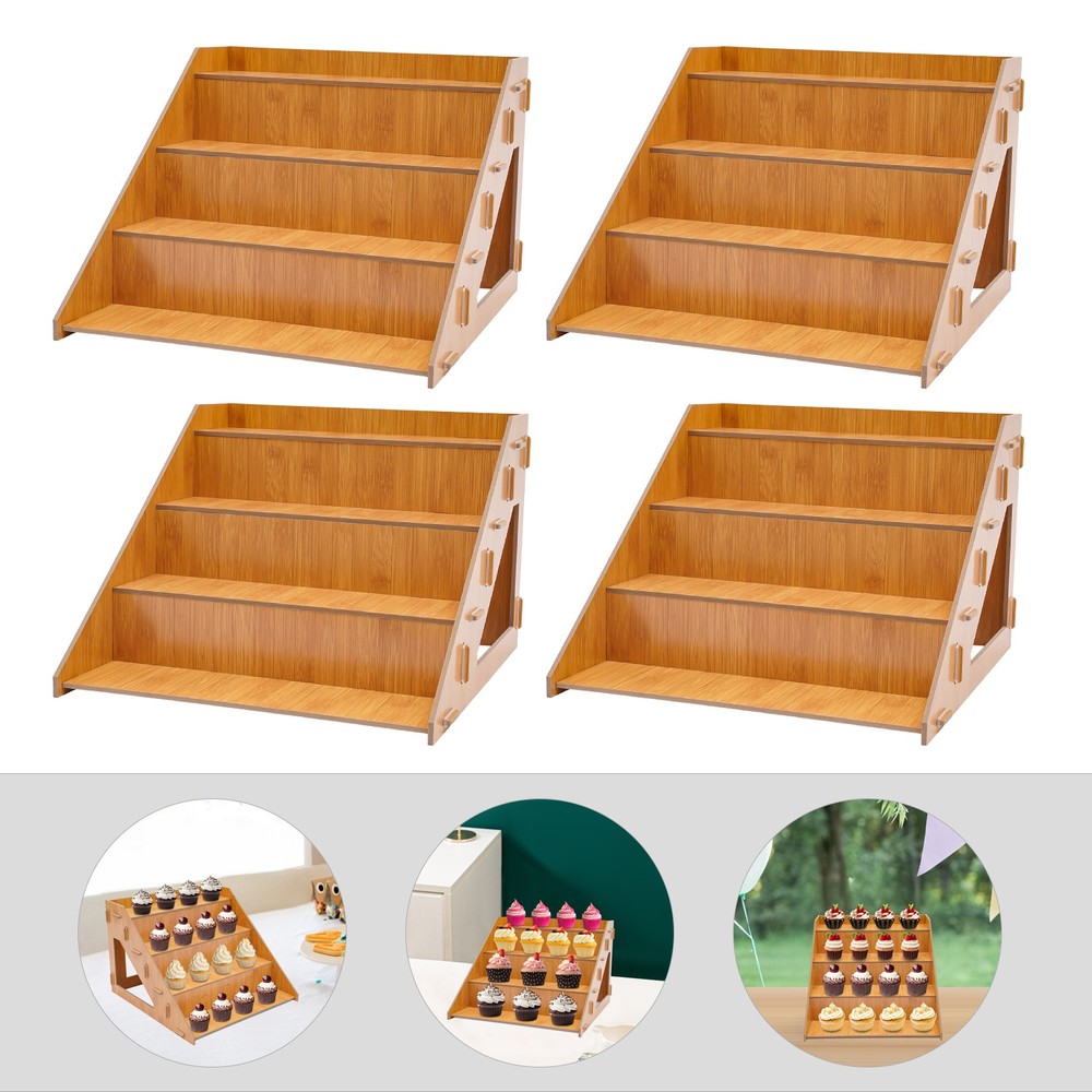 4 Pcs Retail Display Rack, 4 Tier Display Rack, Tabletop Display Stand