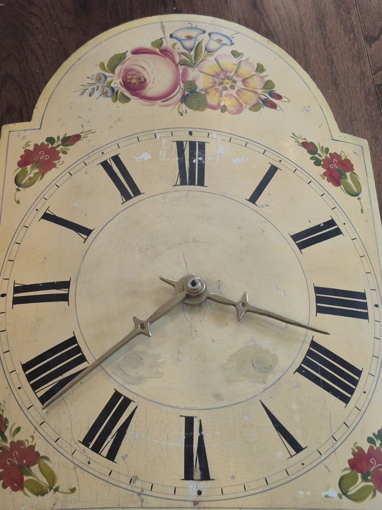 RARE Antique Black Forest Shield Wall Clock 1850s