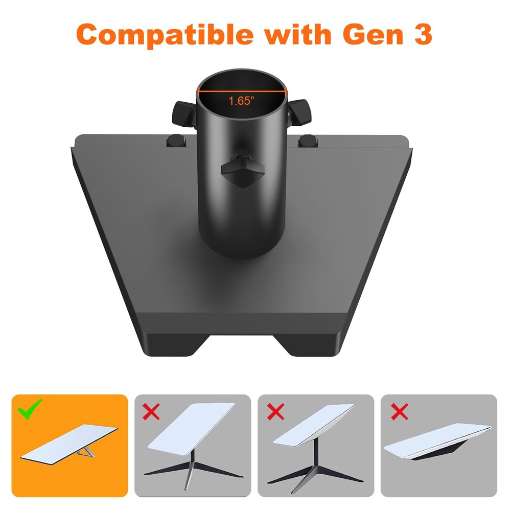 Starlink Gen 3 Mount, Fixed Position Pole Mount Adapter Bracket for Starlink ...