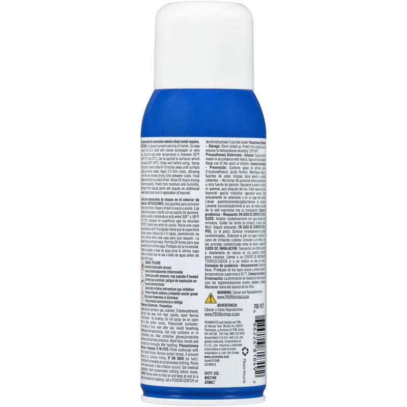 Permatex Rust Neutralizer 81849; Rust Treatment, Aerosol 10.25 oz., Gray