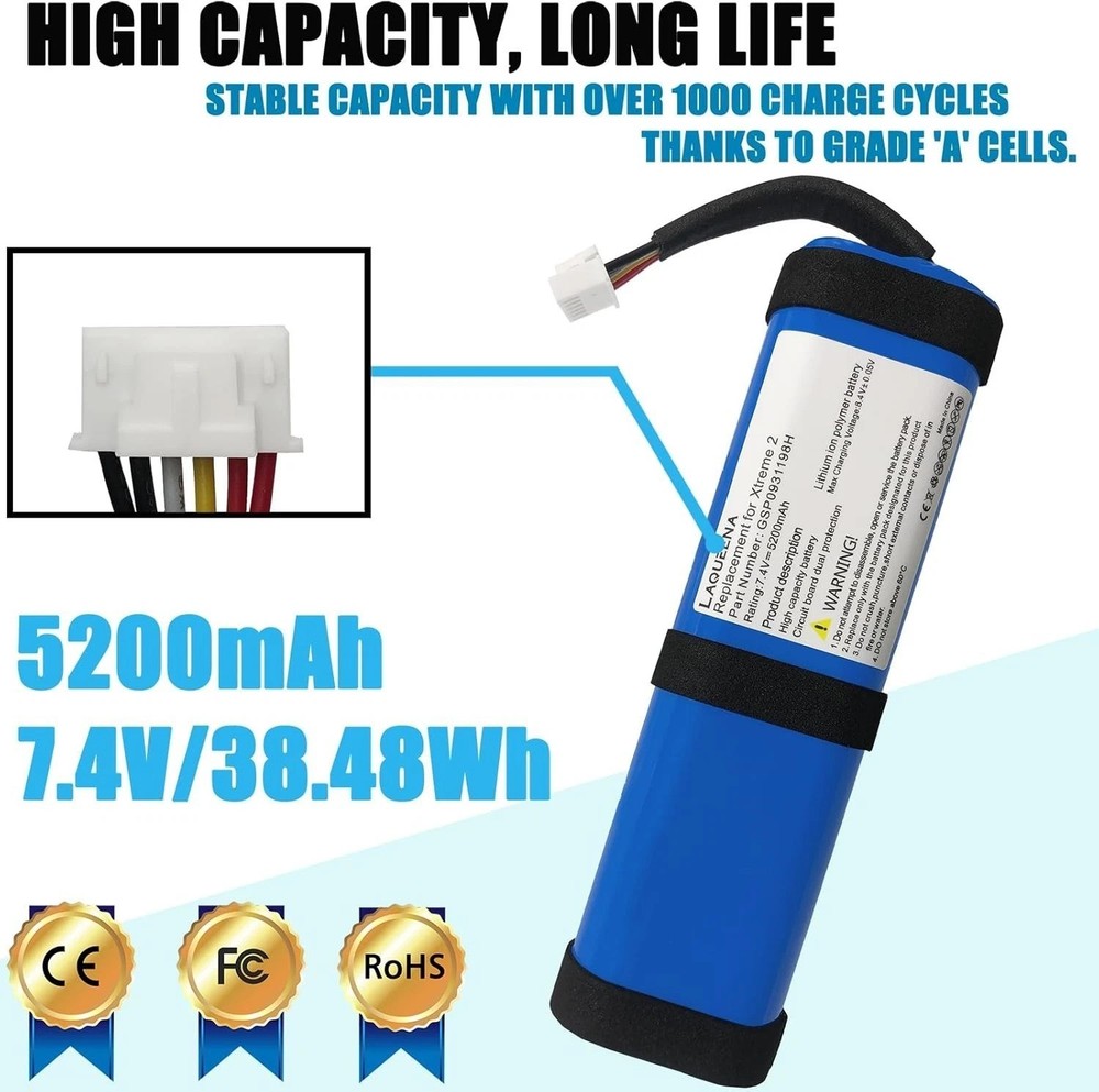 5200mAh Battery + Tools for Xtreme 2 Bluetooth Speaker