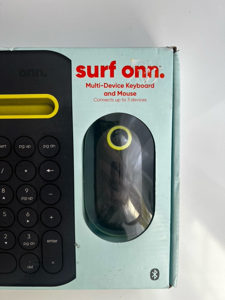 Surf onn Multi Device Bluetooth Compatible Wireless Keyboard Mouse Combination