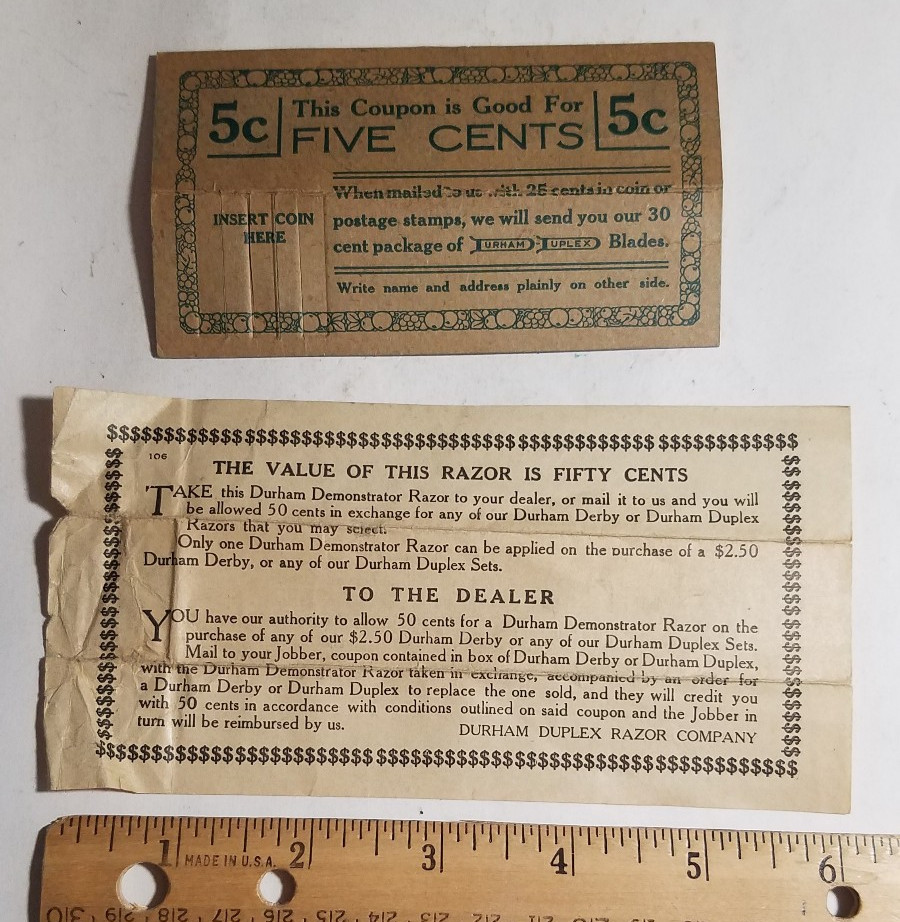 2 Durham Razor Coupons