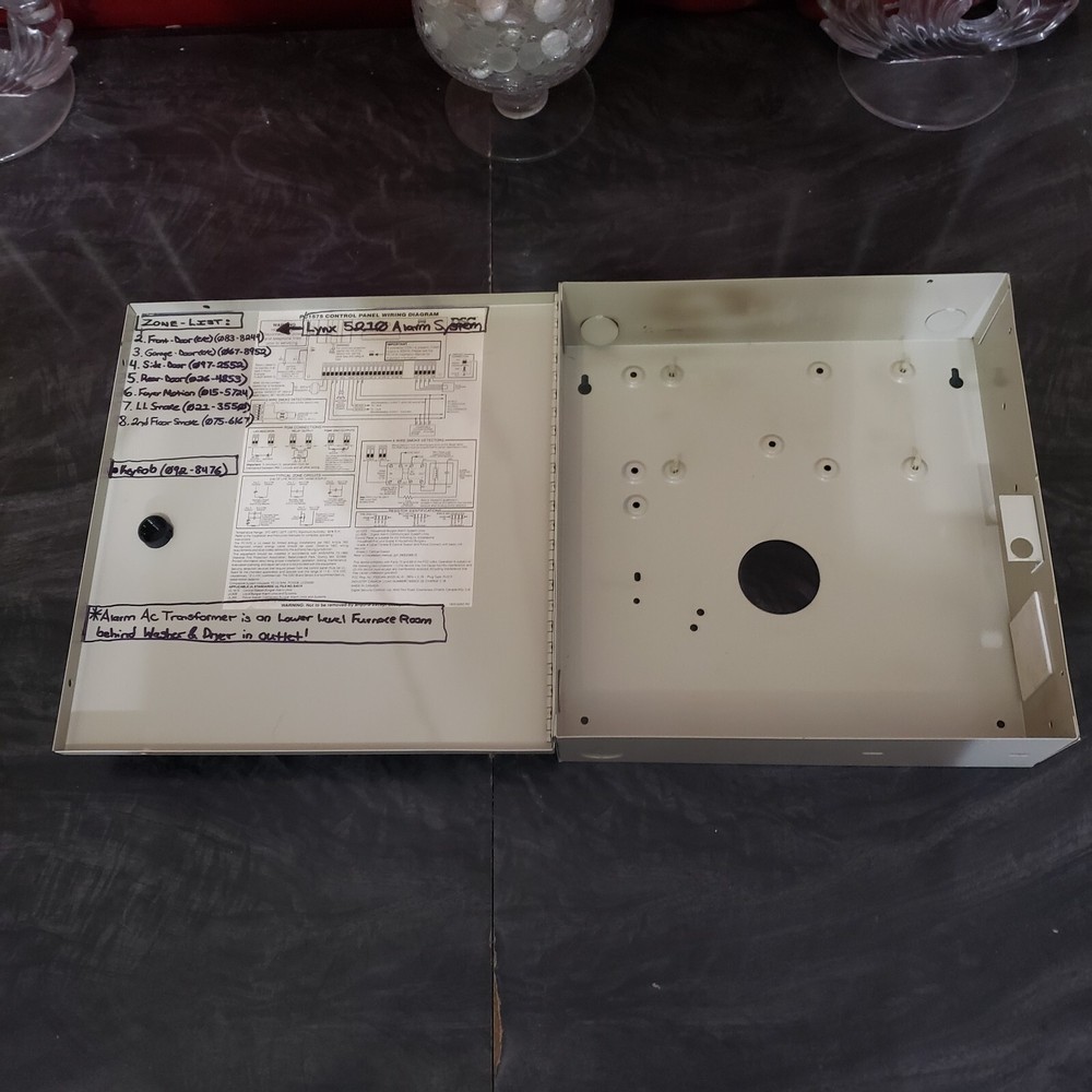 Underwriters Laboratories Fire & Burglary Warning System Control Unit Enclosure