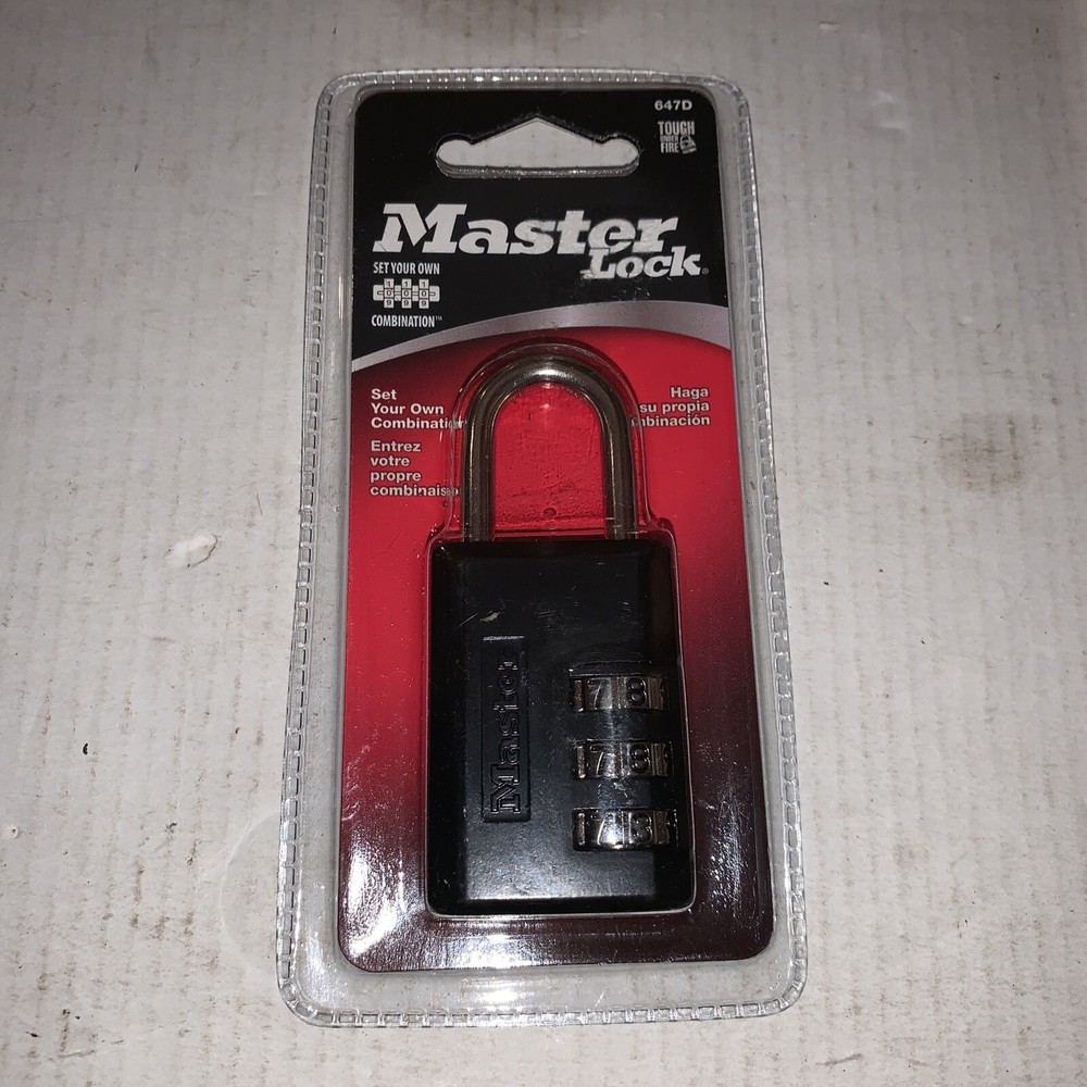 Master Lock 647D Combination Padlock Set Your Own Combination